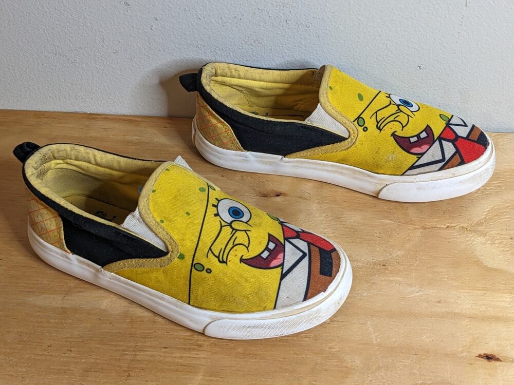 Stephen Hillenburg SpongeBob SquarePants Shoes 2022 Kids All Over Print Size 3..